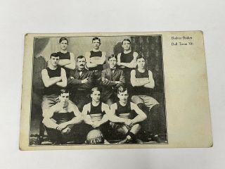 1906 Bolivar Basketball Team Real Photo Postcard - Vintage Antique Rppc