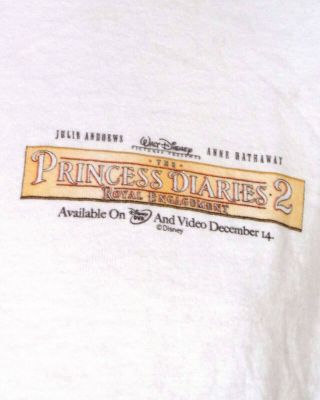 Vintage 00s Y2k 2000s Disney The Princes Diaries 2 Promo T - Shirt Movie Film L