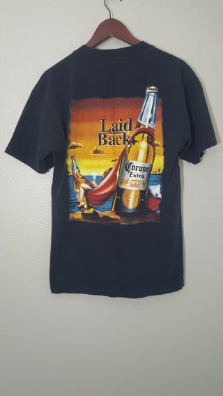 Vintage 1996 Corona Extra Laid Back T - Shirt Size Large Made In Usa