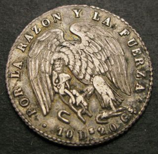 CHILE 1 Real 1844So IJ - Silver - VF - - 1451 2