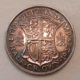 - 1927 Great Britain Half 1/2 Crown Proof George V - 15,  000 Minted