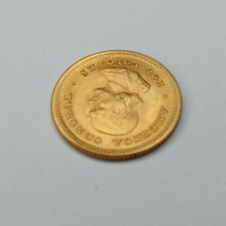Costa Rica 1922 Gold Coin 2 Colones 1922.  Unc