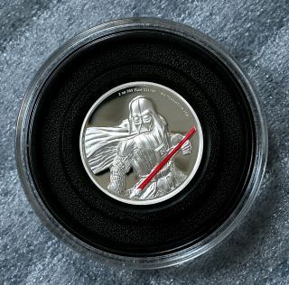 2017 Niue Disney Star Wars Darth Vader 2 Oz Silver Proof Coin 5k Minted S/h