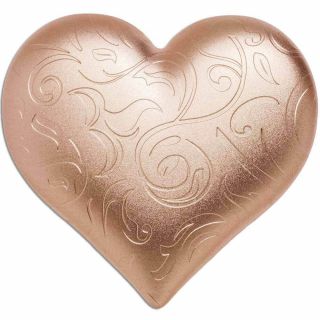 Rosy Heart 2021 Palau 1oz Dimensional Silver Coin