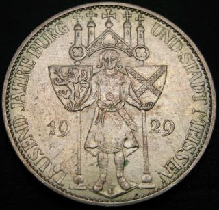 Germany (weimar Republic) 5 Reichsmark 1929 E - Silver - Meissen - Vf/xf - 348