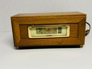Pennwood Numechron Tymeter Clock Wooden Vintage Electric Art Deco