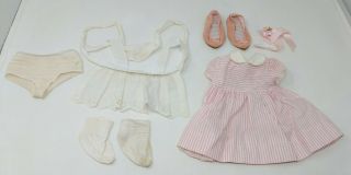 Chatty Cathy Pink Peppermint Stick Dress Set 1962 Vtg Official Outfit