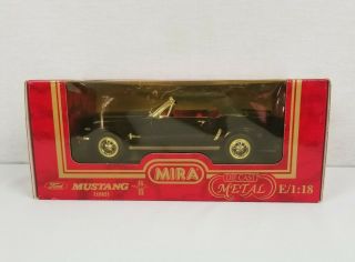 Mira Golden Line Calidad 1965 Ford Mustang 1:18 Die Cast Metal Black