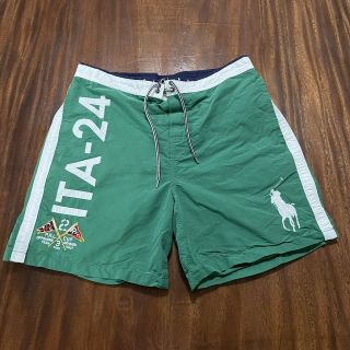 Vintage Polo Ralph Lauren Shorts Men’s Sz L Offshore Division Team Italy Green