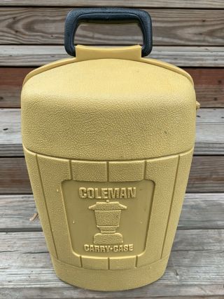 Vintage Coleman Gold Lantern Clam Hard Shell Carry Case Gold Yellow 3/78
