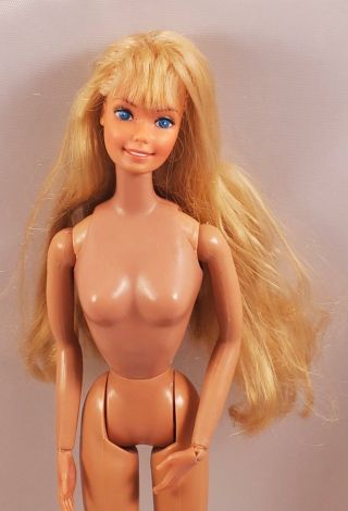 Vintage 70s 1979 Beauty Secrets Barbie Doll Superstar Face Blonde Hair Bodysuit