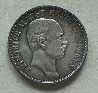 1914 E Germany Saxony 5 Mark,  Silver,  Km1266