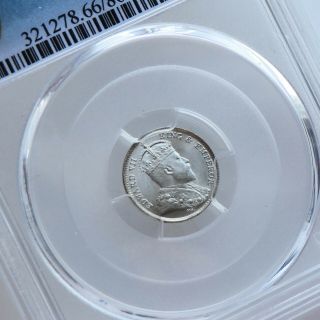Pcgs Ms 66 1904 Hong Kong 5 Cents Silver Coin