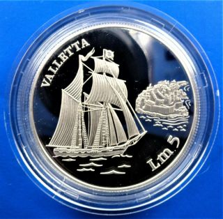 Series,  ships in silver.  Three coins.  Russia 3 rub.  - Malta 5 liri 199 - Djibouti 100 3