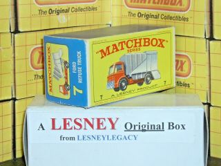 Matchbox Lesney Ford Refuse Truck 7c Type E4 Empty Box Only