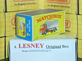 Matchbox Lesney Ford Refuse Truck 7c Type E4 Empty Box Only 2