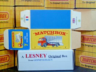 Matchbox Lesney Ford Refuse Truck 7c Type E4 Empty Box Only 3