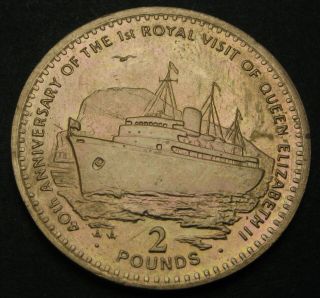 Gibraltar 2 Pounds 1994 Aa - Virenium - Royal Visit - Aunc - 3610
