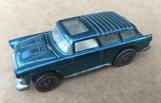Classic Nomad,  Hot Wheels,  55 Chevy,  1969,  Teal,  Red Line
