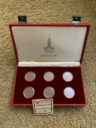 1980 Russia (ussr) Moscow Olympics Gold Set (no Coins),  Certificate