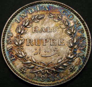 India (british) 1/2 Rupee 1835 - Silver - Vf - 1758 ¤