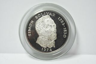 1971 Panama 20 Balboas Silver Proof Coin Spotted And No (otx513)