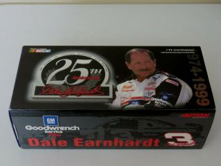 1:24 Action 1999 Dale Earnhardt 25th Anniversary Goodwrench Die Cast Car