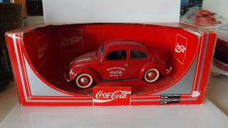 Rare 1:18 Solido Vw Coccinelle Berline Ref9506 Coca Cola Boxed