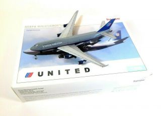Herpa Miniature Modelle 1/500 United Airlines Boeing 747 - 400