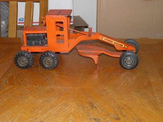 Marx Pressed Steel Orange Power Grader 16 " Construction Toy Good Piece Look