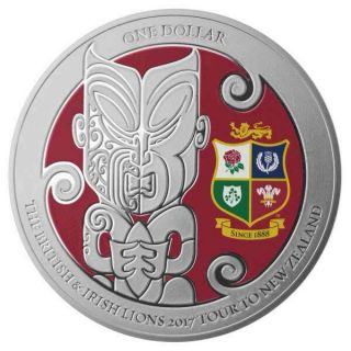 British And Irish Lions Rugby Tour 2017 Nz 1oz Silver