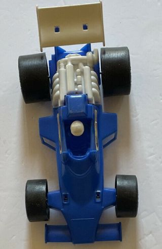 Tim - Mee Toys Indy Race Car Blue And White,  Processed Plastic Made In Usa Vint