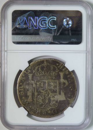 1817 ZS AG Mexico Zacatecas Ferdinand VII Silver 8 Reales NGC F12 KM 111.  5 2