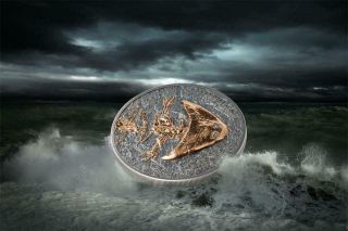 Mongolia 2020 500 Togrog - Diplocaulus – Evolution Of Life - 1 Oz Silver Coin