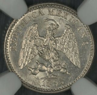 1895 - Mo M Ngc Ms64,  Mexico 5 Centavos