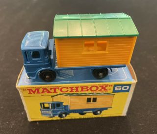 Vintage 1966 Leland Site Hut Truck 60 (matchbox Series 1 - 75),  Lesney