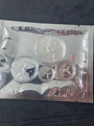 2019 Mexican Libertad Silver Proof 4pc Fractional Set (1/20 1/10 1/4 & 1/2 Oz)