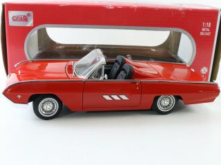 1963 Ford Thunderbird Sports Roadster Convertible Red Anson 1:18 Scale 30334