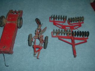 IH McCORMICK Spreader Plow and Disk Farm Toy Tru Scale Eska Carter. .  NR 2