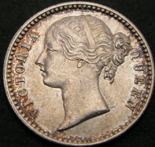 INDIA (British) 1/4 Rupee 1840 - Silver - XF - 1767 ¤ 2