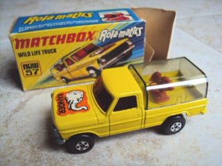 Vintage Lesney Matchbox No.  57 Rola - Matics Wild Life Truck 1971