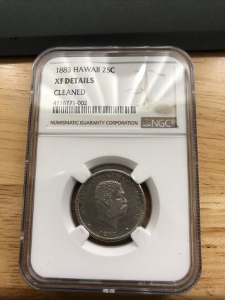1883 Hawaii 25 Cents