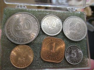 Gorgeous Borneo & Malaya Coin Set,  1961,  all 6 Coins are Brilliant UNC. 2