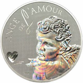 Cameroon 2010 1000 Francs Amour Toujours Angels Of Love Hologram Silver Coin " 2 "