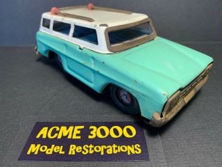 Mf731 65 Ford Fairlane Family Estate Friction Drive Tin Plate Toy Station Wagon