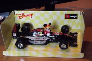 Die Cast Burago Disney Formula 1/24micky Mouse Racing Car