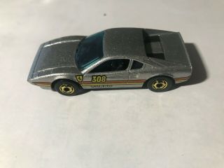 Hot Wheels 1977 Race Bait 308 In Metallic Silver With Gho Rims In Good Shape.