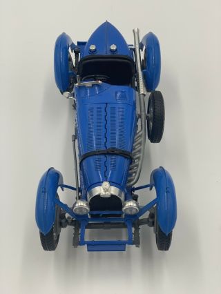 1934 Bugatti Type 59 Burago 1/18 Blue Windshield Missing