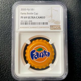Fiji $1 2020 Traditional Design Fanta Bottle Cap Ngc Pf 69 Ultra Cameo Silver