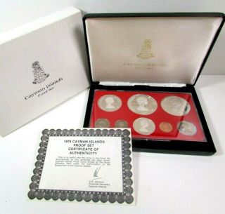 1978 Cayman Islands Proof Coin Set Of 8 Complete